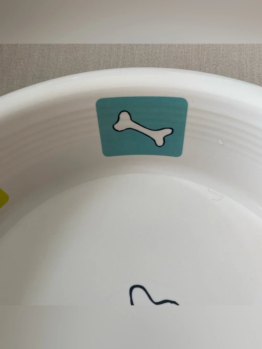 Set of 2 Fiesta 2 Quart XL Serving Bowls Woof Dog NWT Pristine 64 Ounce 10 5/8 “